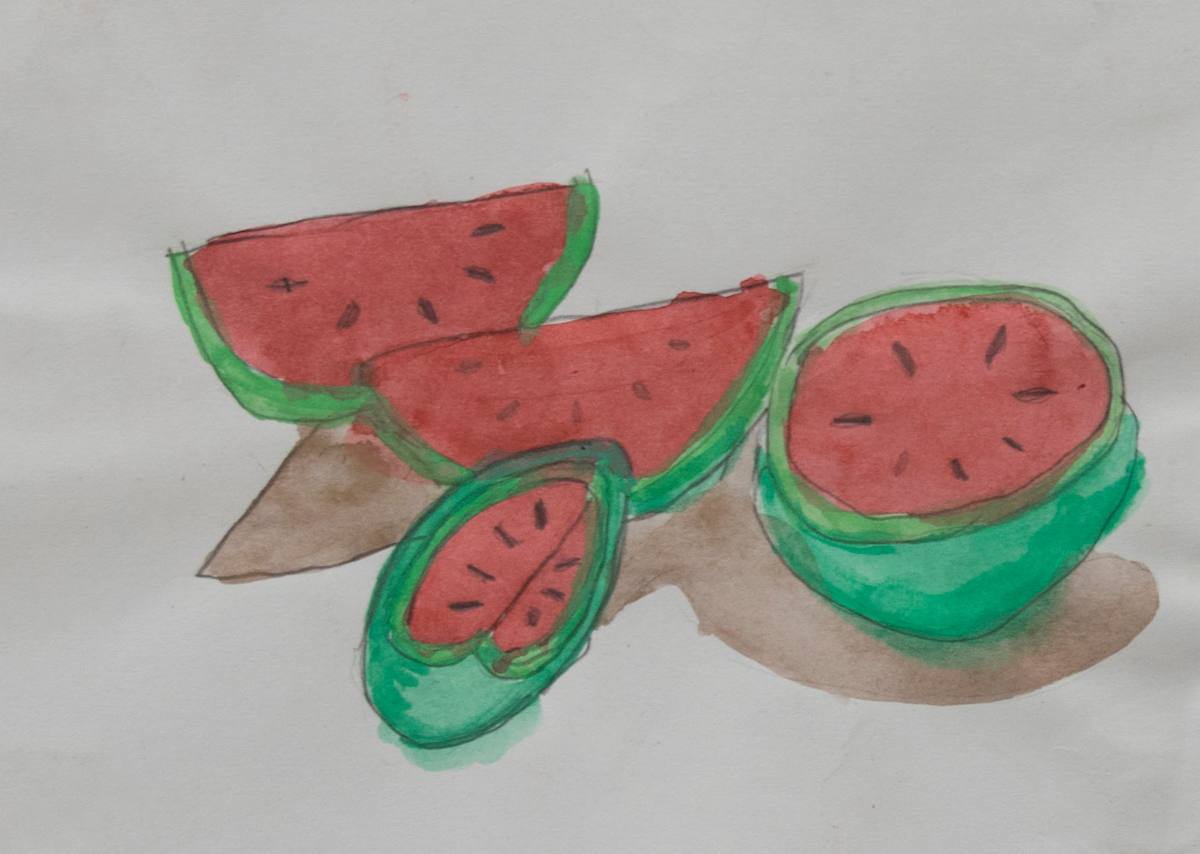 Pieces of Watermelon by Cynthia Adams, Image 1.