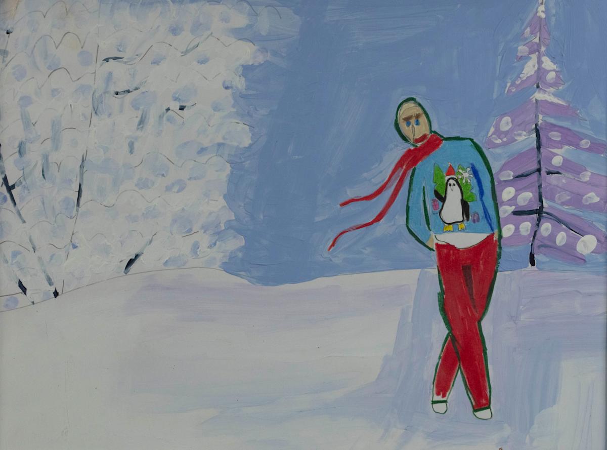 Red Scarf by Cynthia Adams 