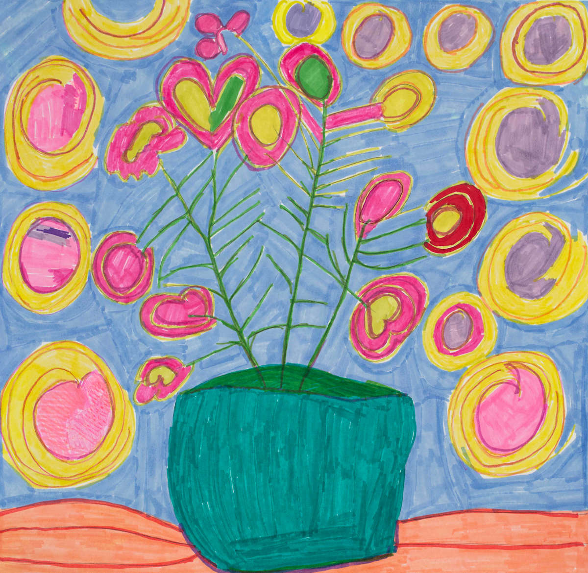 Heart Flowers by Cynthia Adams 