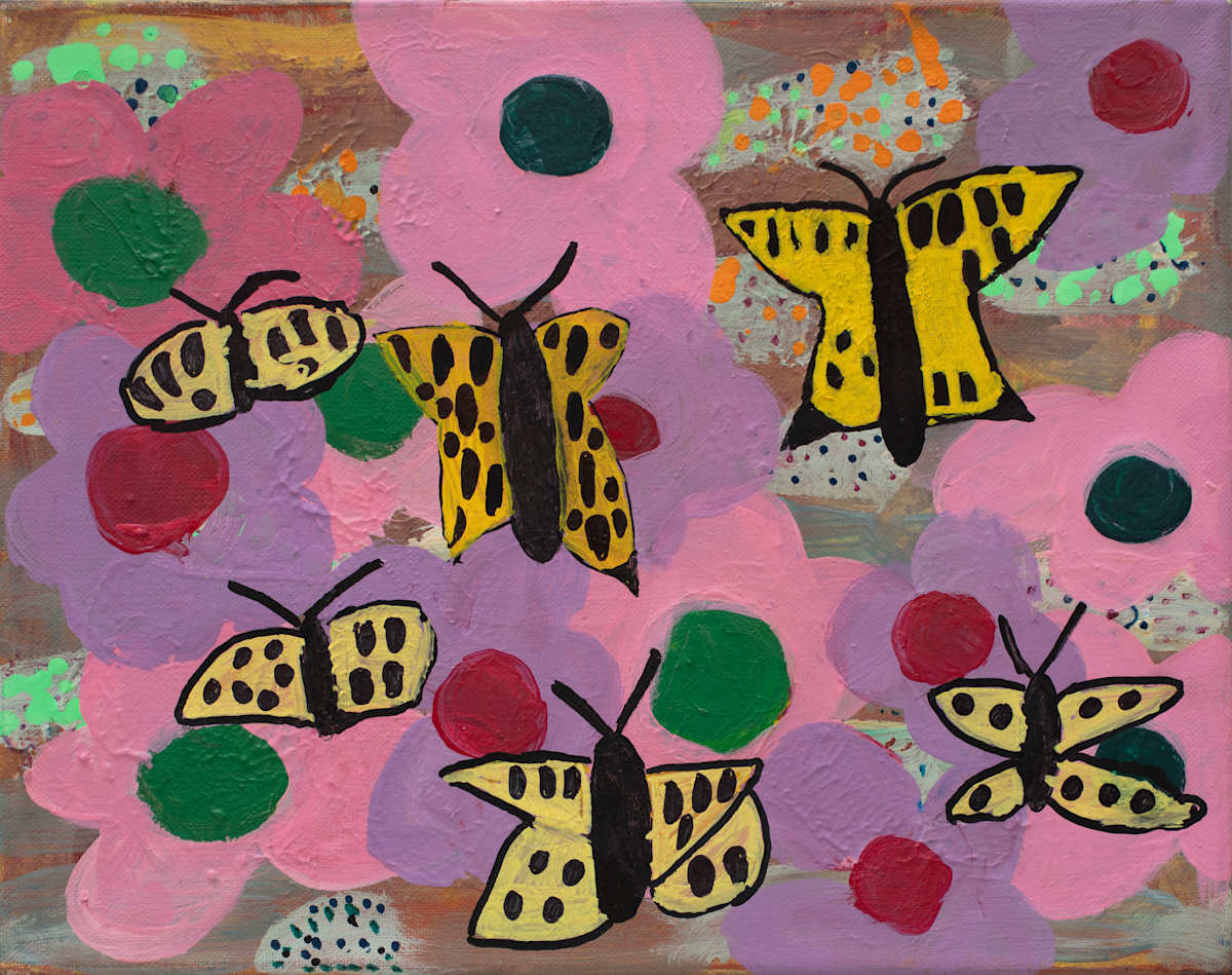 Flying Butterflies by Cynthia Adams 