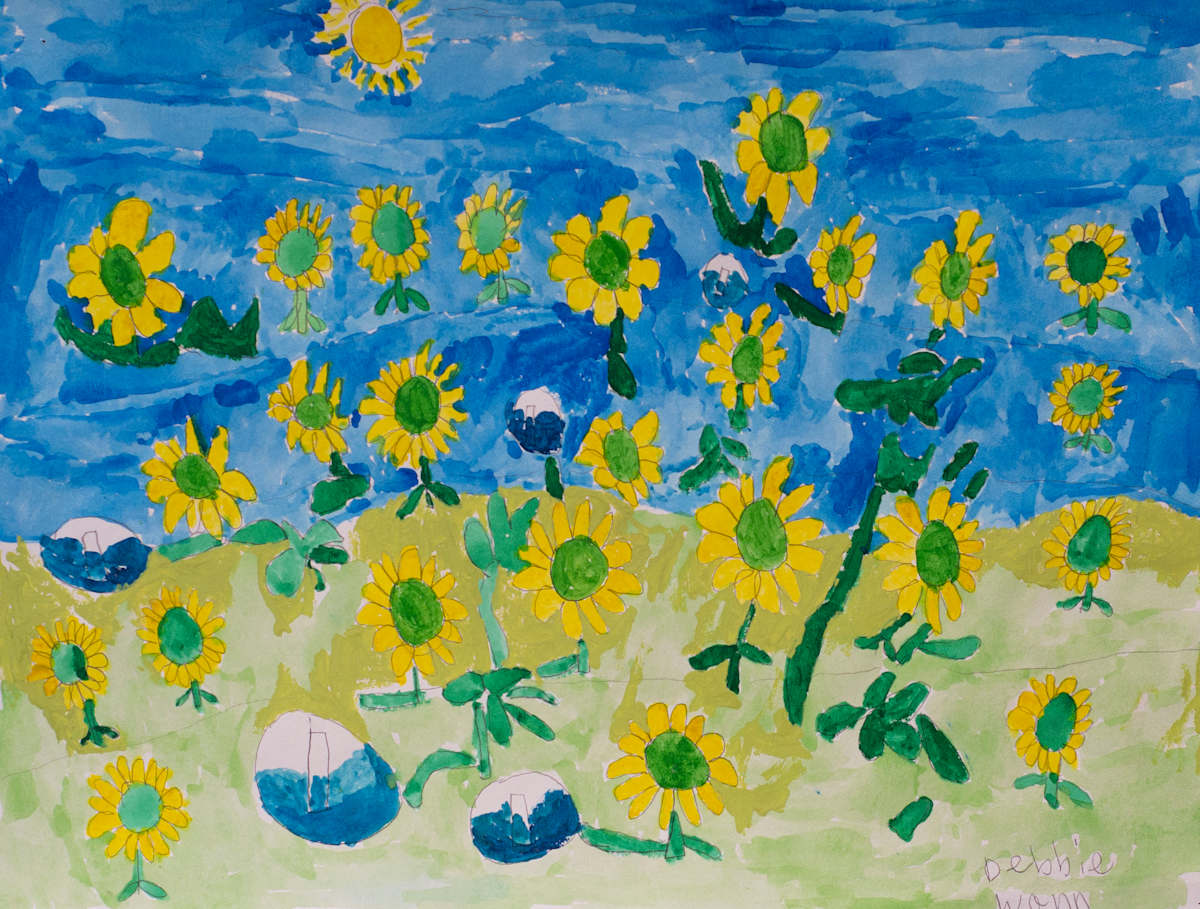 Van Gogh Sun Flowers by Debbie Wann 