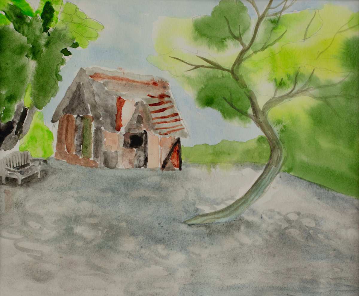 Fairy House in the Garden by Debbie Wann 