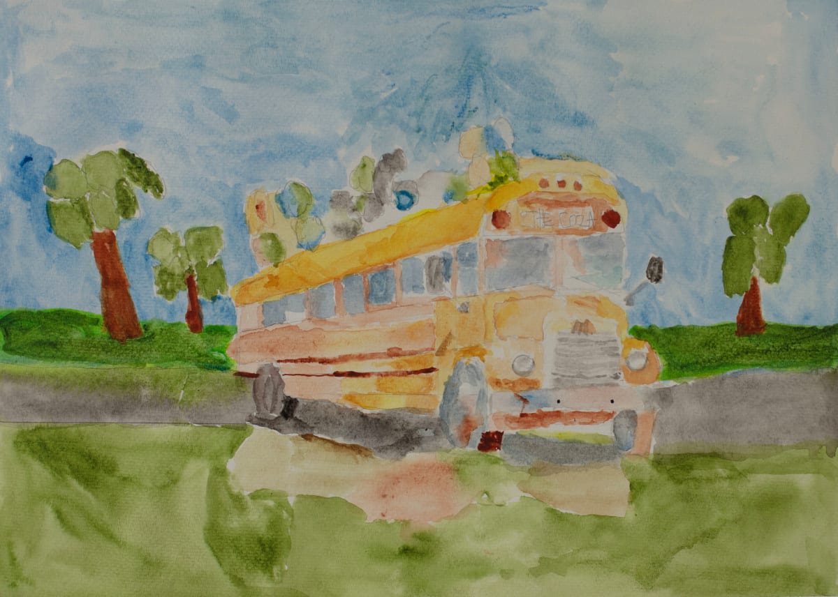 School Bus - The Coza by Debbie Wann 