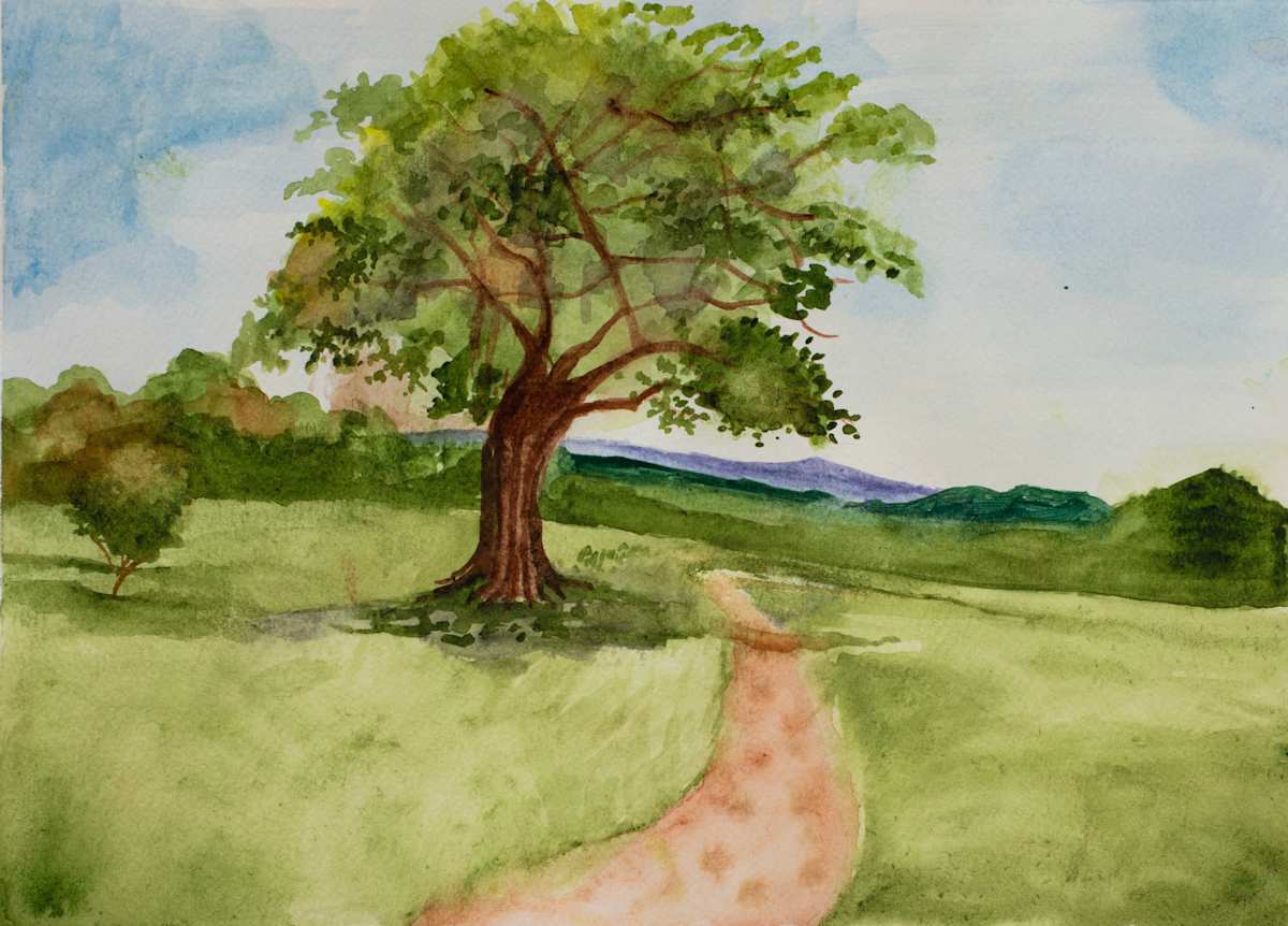 The Old Oak Tree - Country Landscape by Gabriela DeJohn, Image 2.