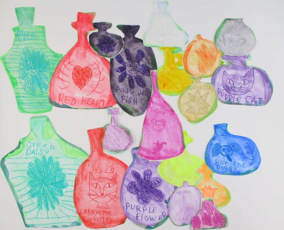 Collection of Bottles by Monica Farwell 