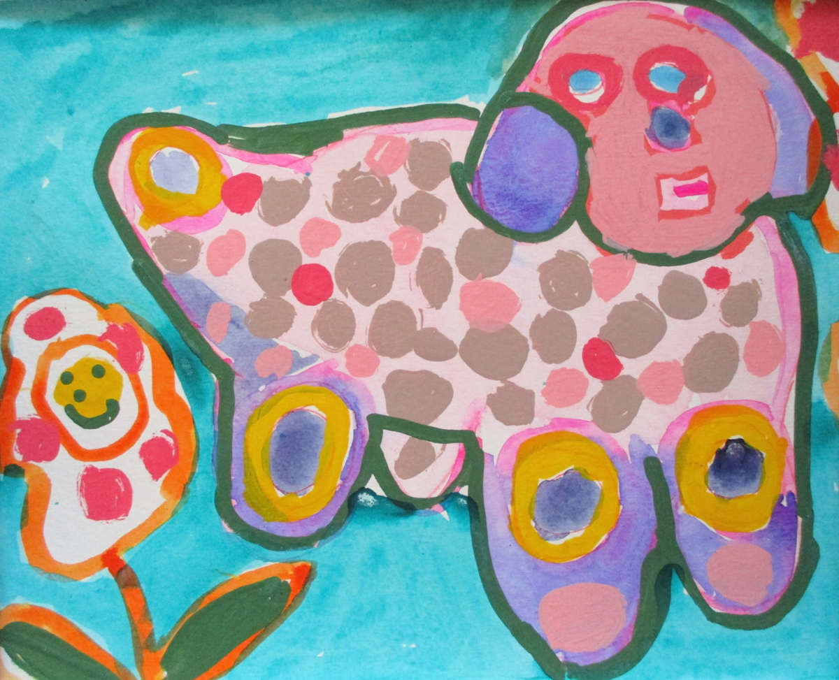 Dog & Flower Friend by Amy Ades 