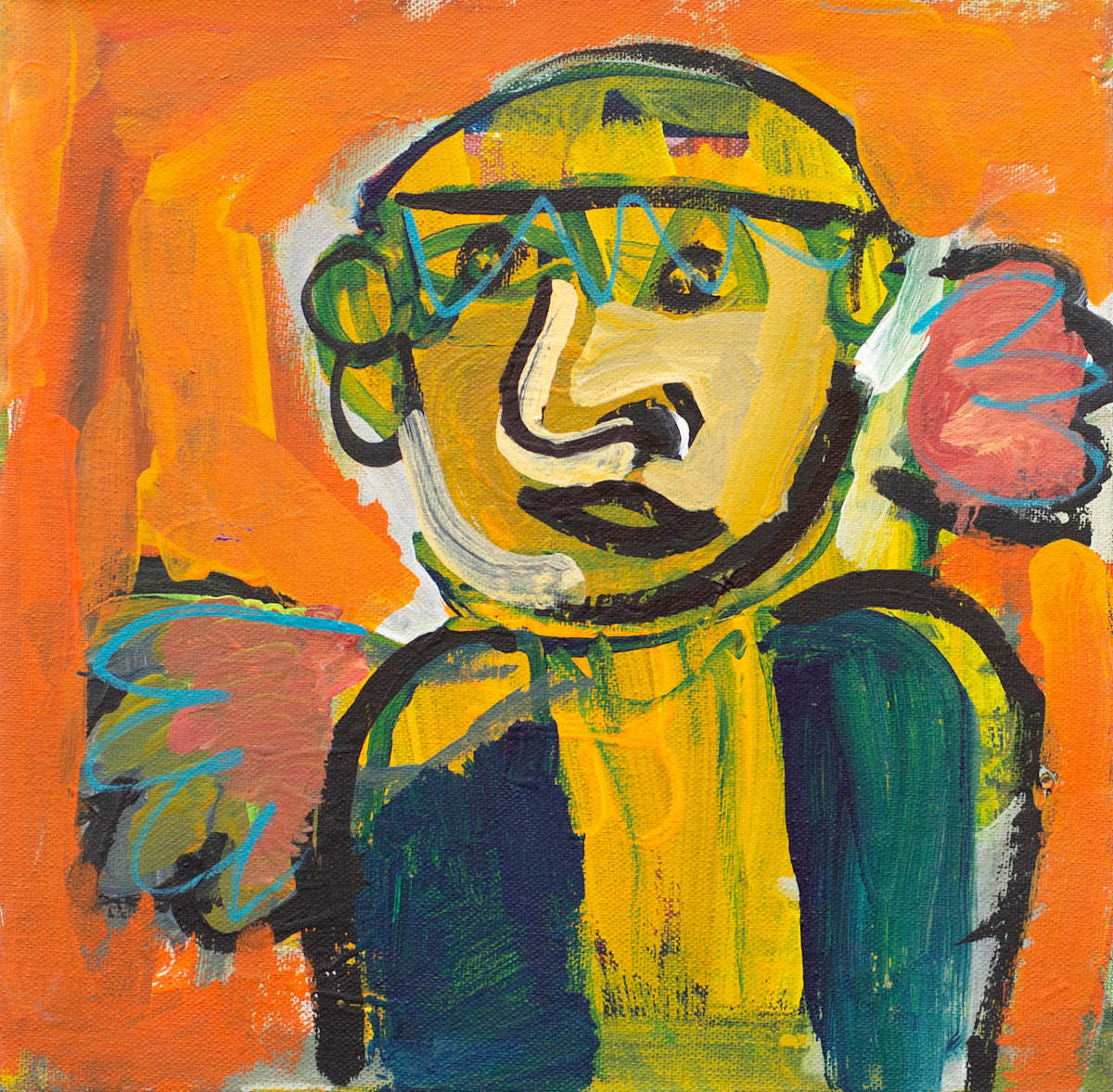 Man  with Yellow Hat by Jeff Haines, Image 1.