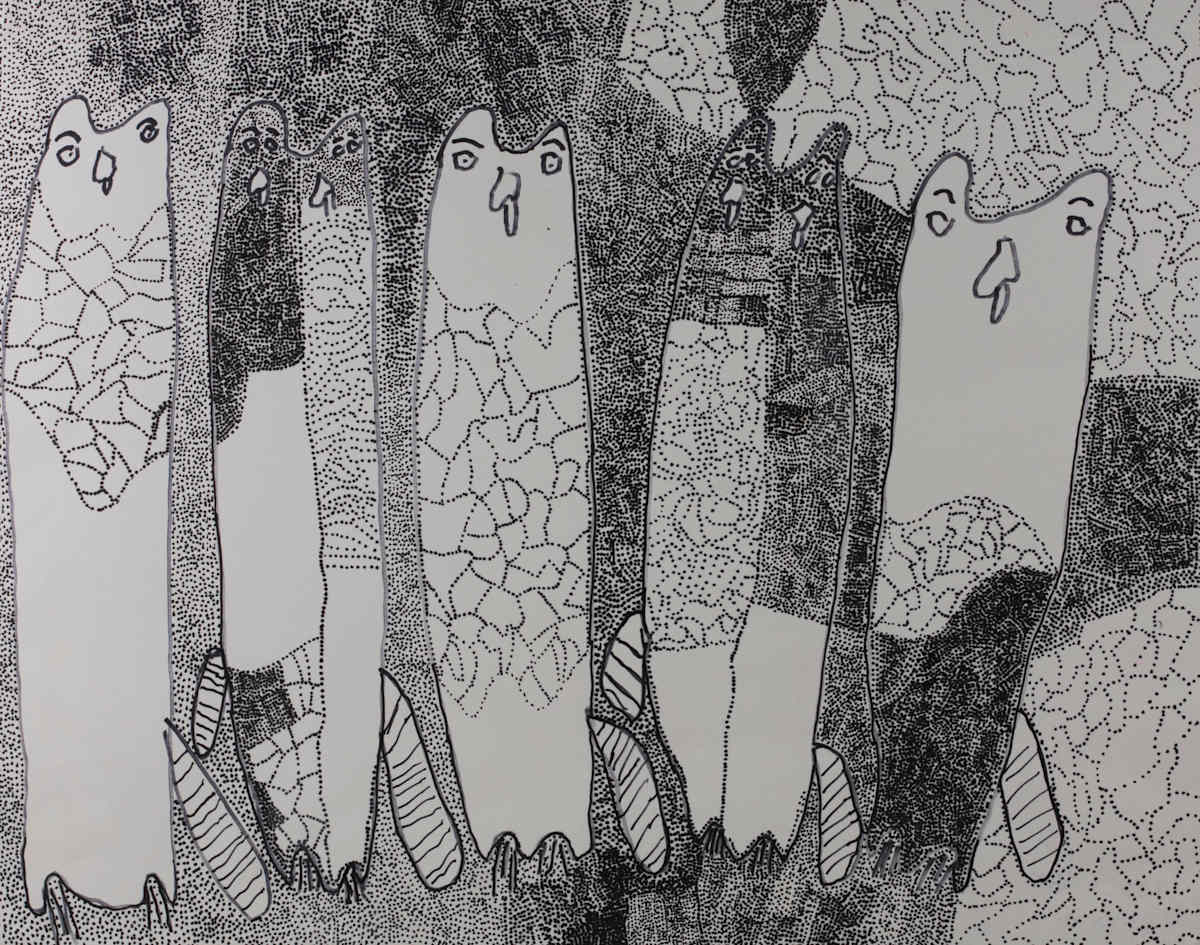 Cats in Row by Louis Kahn 