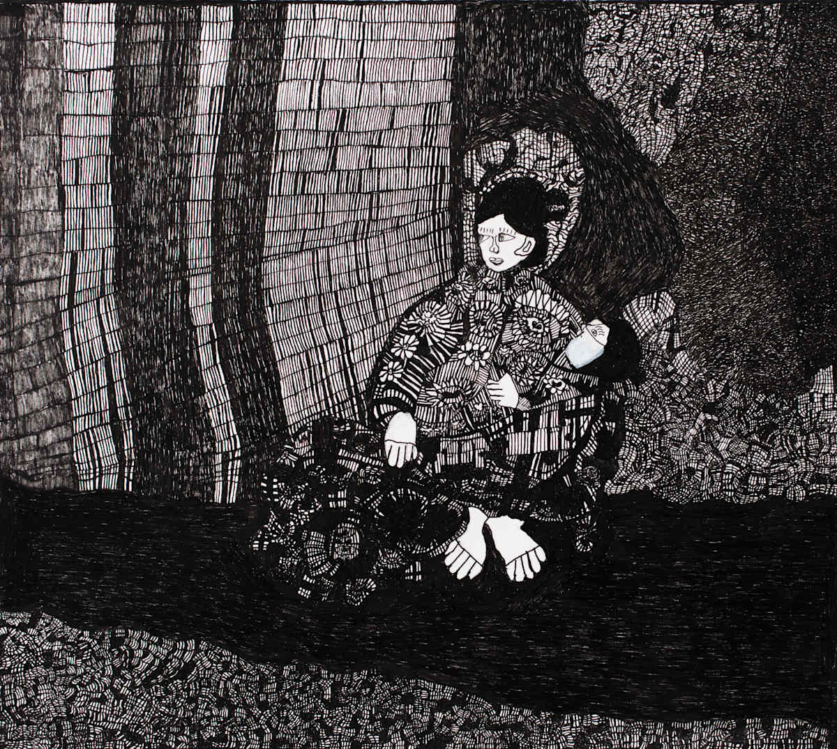 Homeless Mother and Child by Lucy Sokoloff 