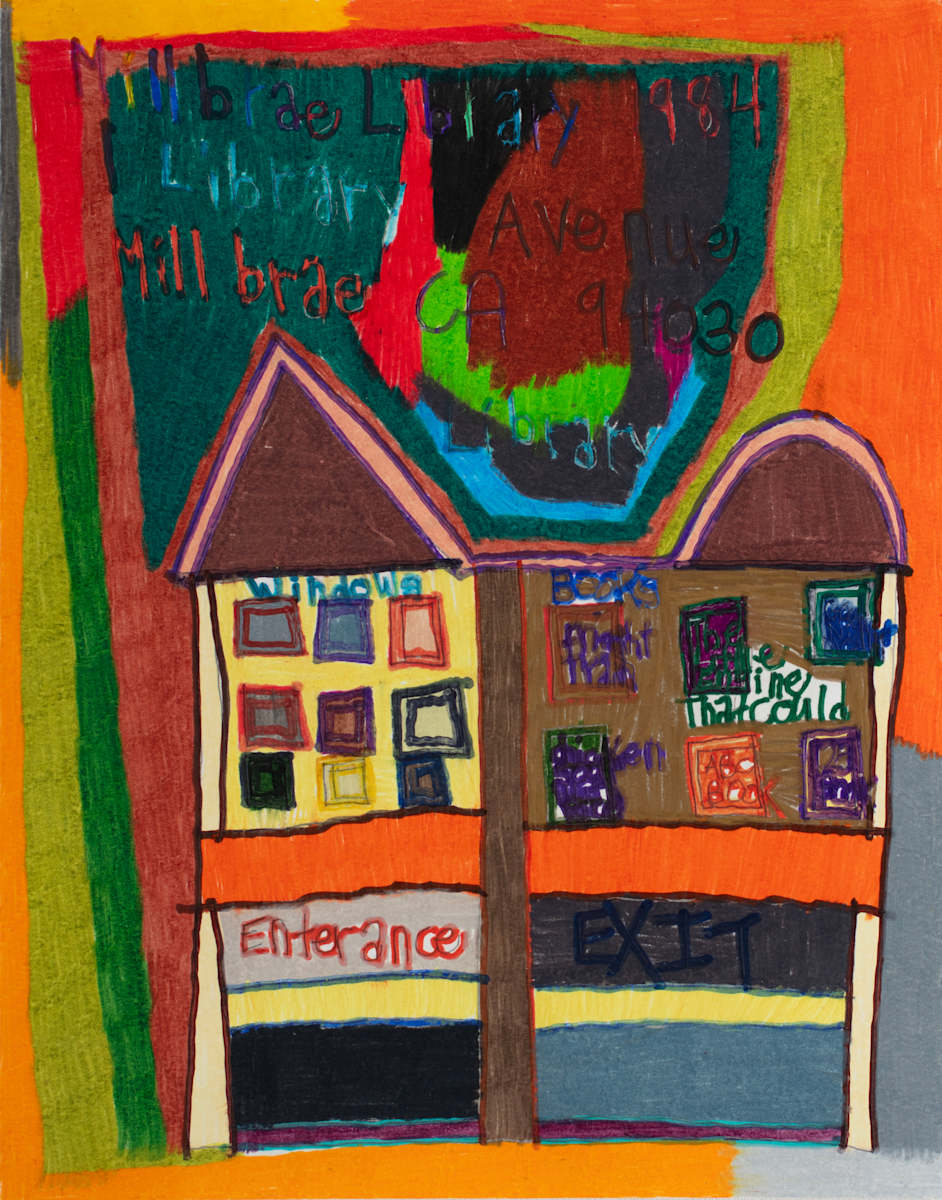 Millbrae Library in 1984 by Megan Olsen, Image 1.
