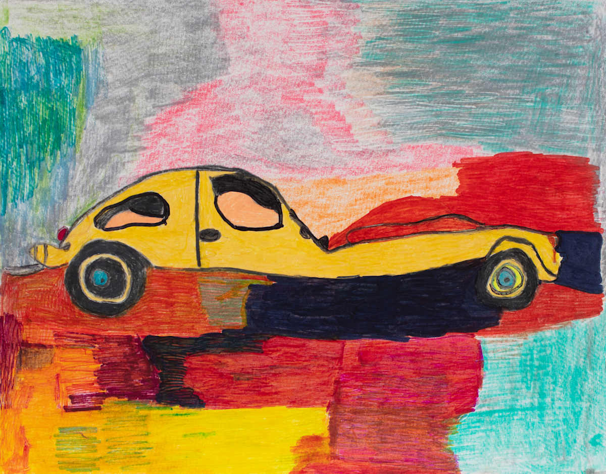 Yellow Race Car by Patrick Rainey 