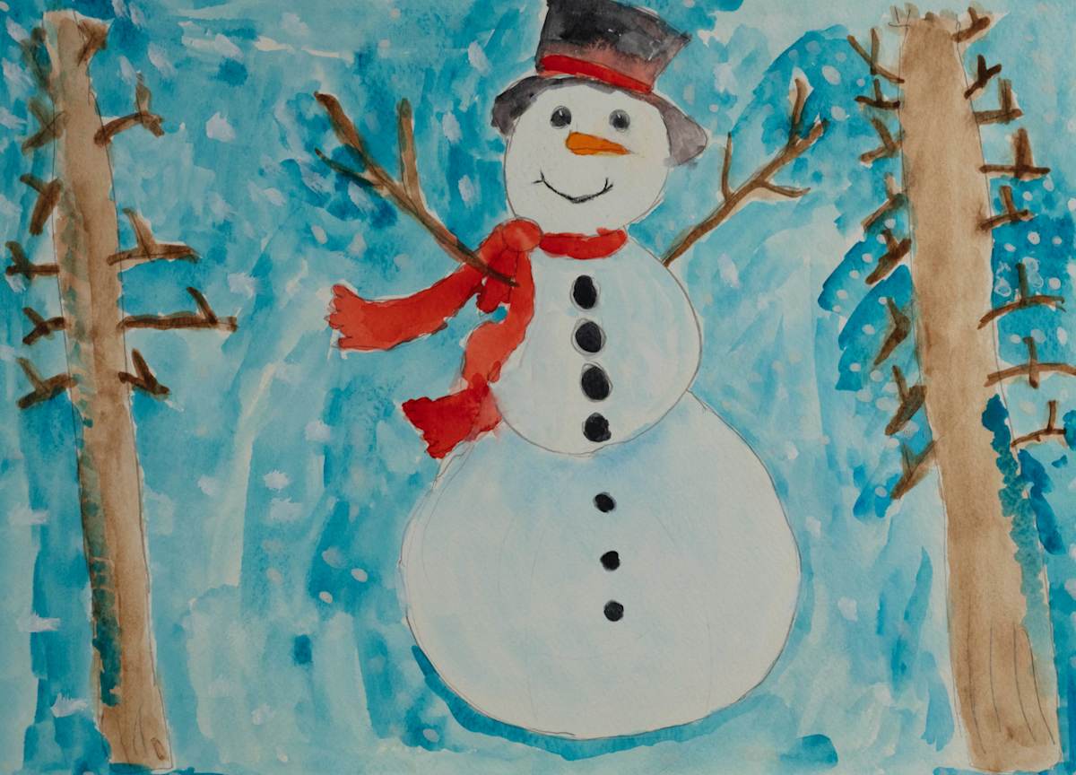 Happy Snowman by Rachel Carlin 
