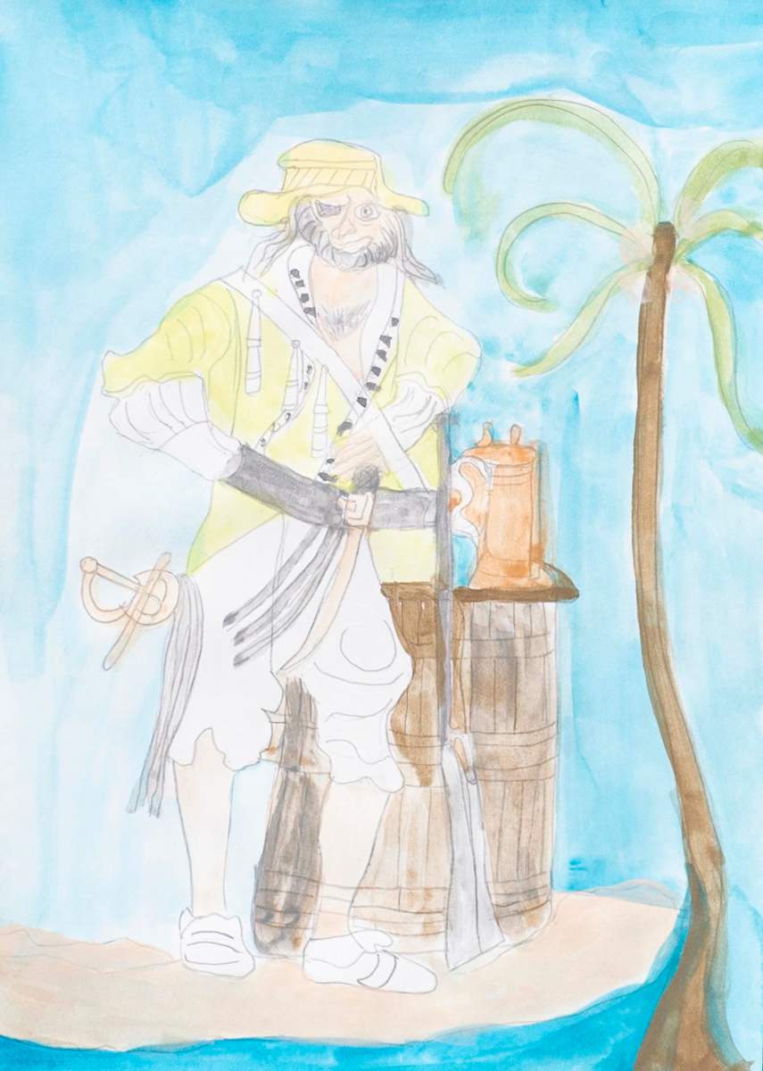 Pirate Drinking Rum by Robert Lacey, Image 1.