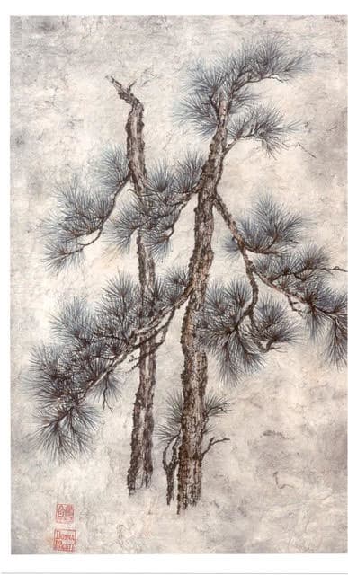 Three Friends on Grey, Image 1.