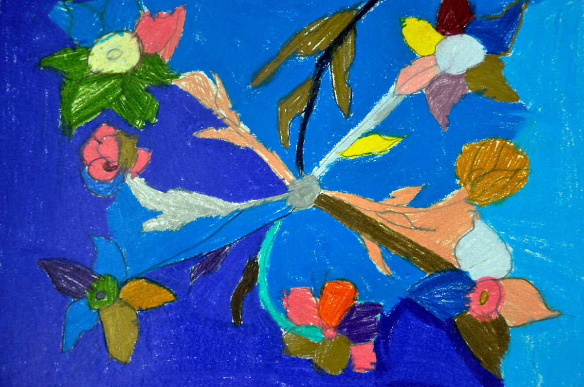 Blue flowers by Vicki Allen 