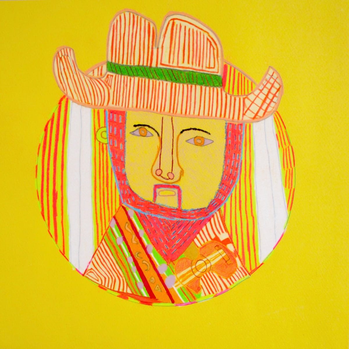 Chris Stapleton in Yellow by Gill Hines 