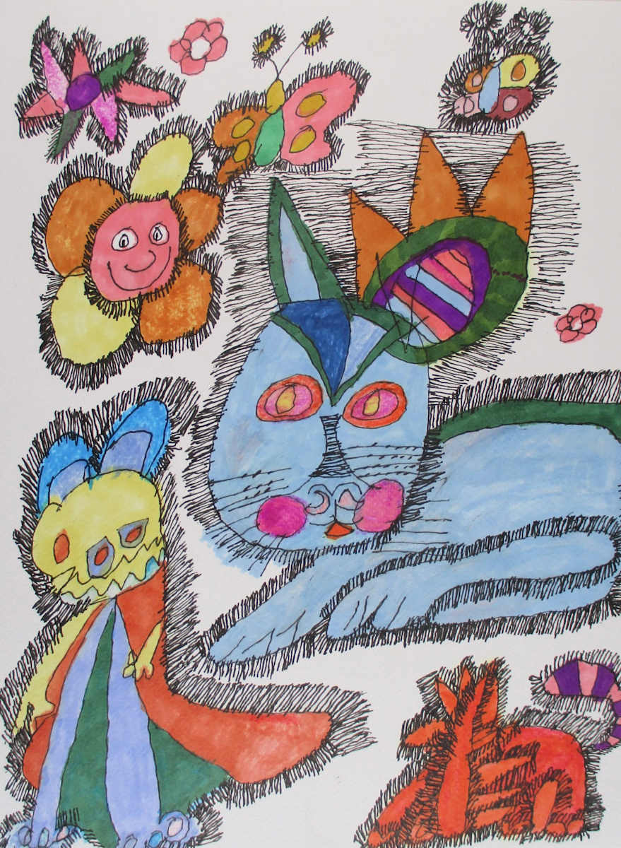 Blue Cat and Friends by Josie Juantorena, Image 1.