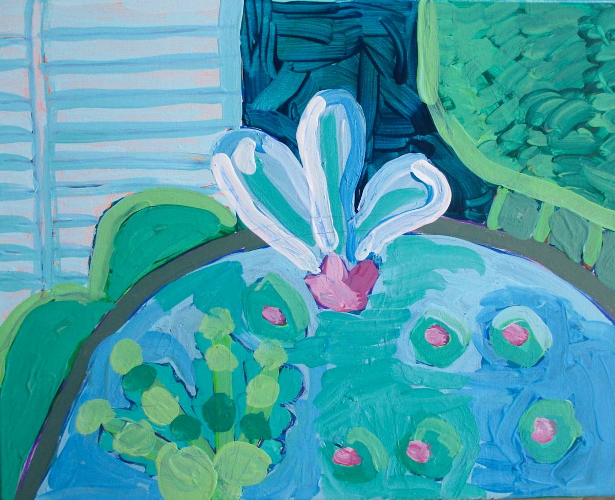 Flora and Fountain by Patricia  Drake 