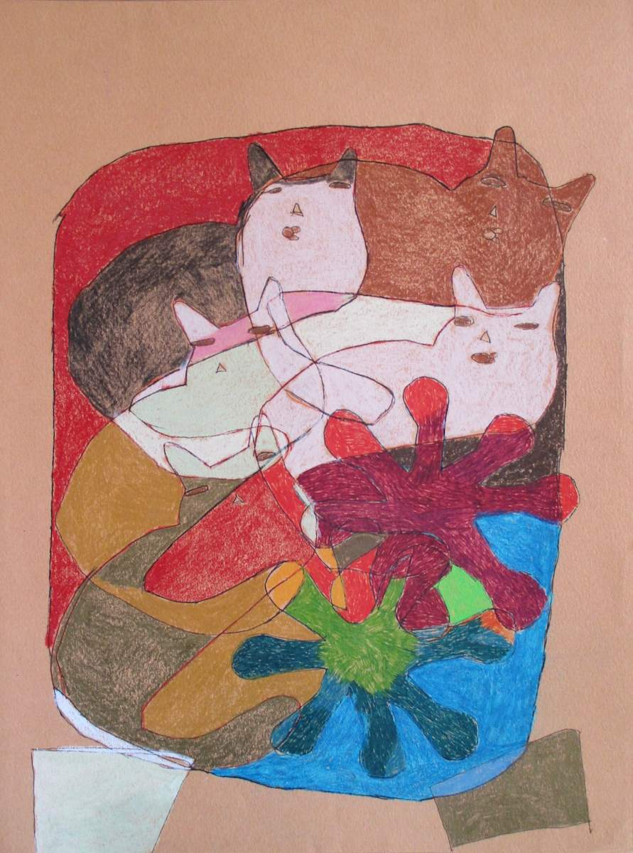 Cat Family by Tanya Noske 