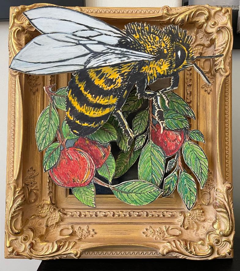Bee with Apple, Image 1.