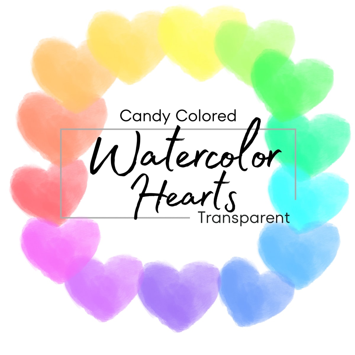 Watercolor Hearts by Em Campbell, Image 1.