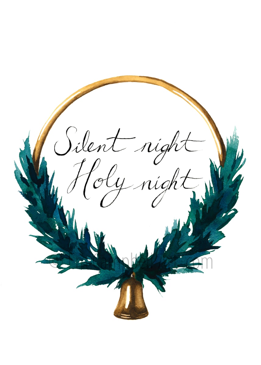 Silent Night Christmas Painting 