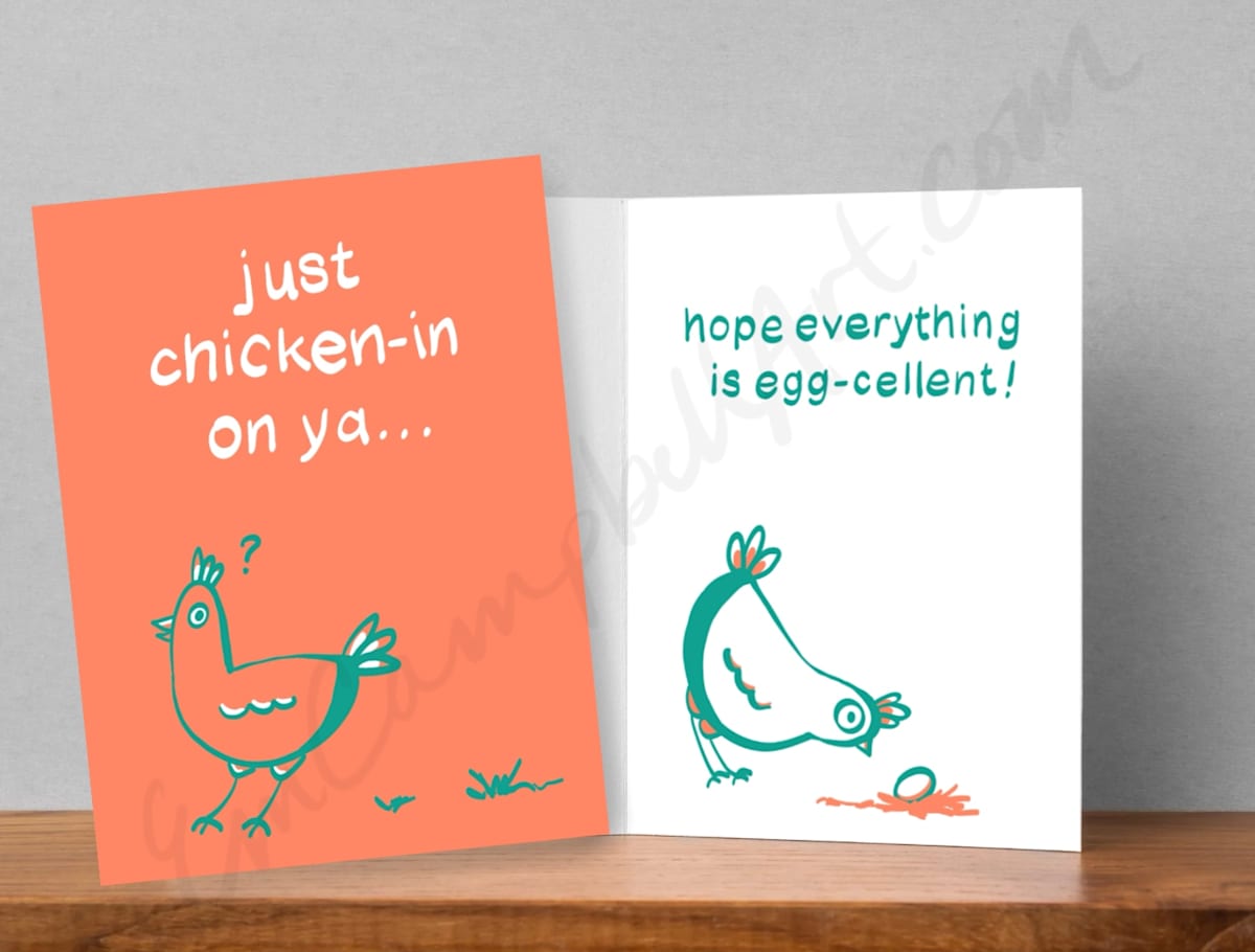 Chicken-in Card by Em Campbell, Image 1.