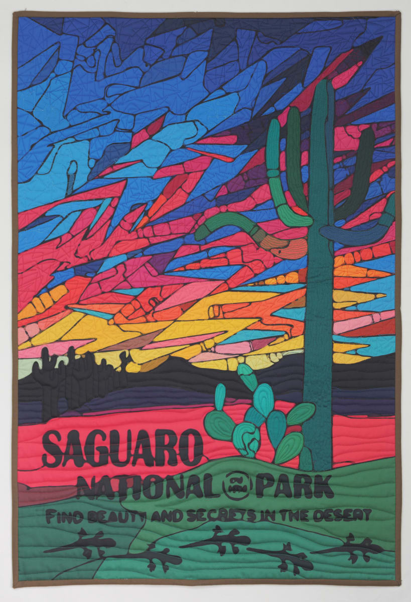 Saguaro by Vicki Conley  Image: Quilted print of the original Saguaro Sunset.