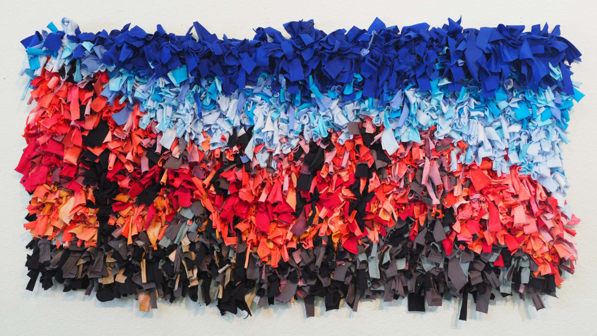 Vermillion Cliffs by Vicki Conley  Image: Vermillion Cliffs - Made from recycled t-shirts and garden screen mesh.