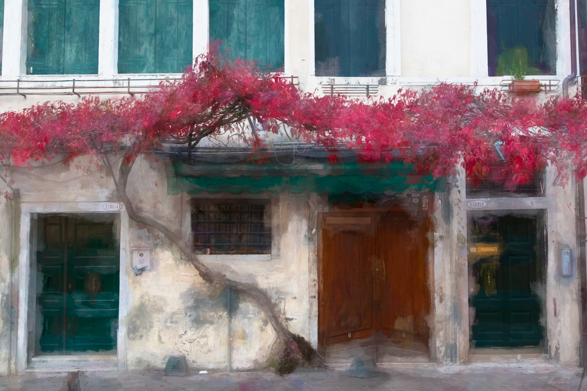 Red Leaves, Campo San Polo by George Cannon 