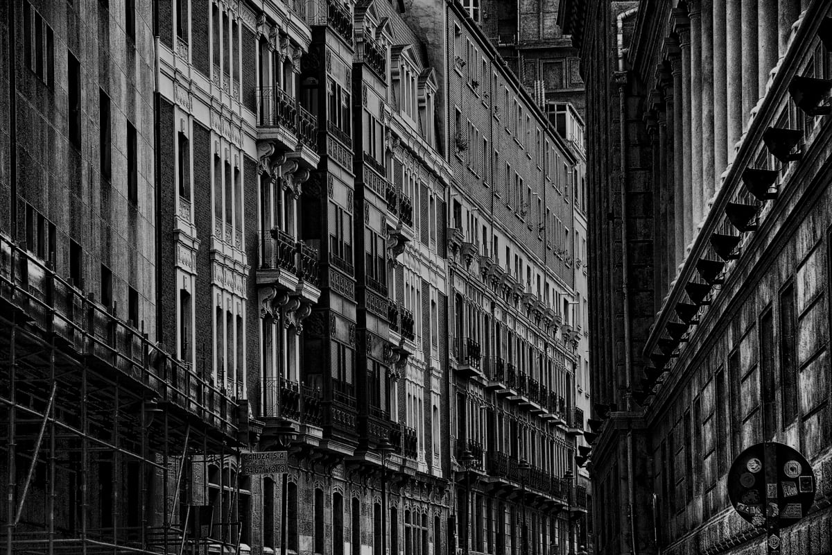 Building Facades, Bilbao, Spain 