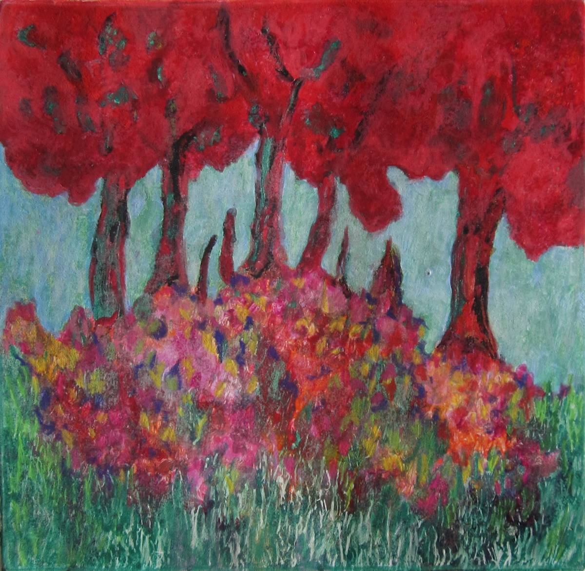 Red Trees by Maria Hughes , Image 1.
