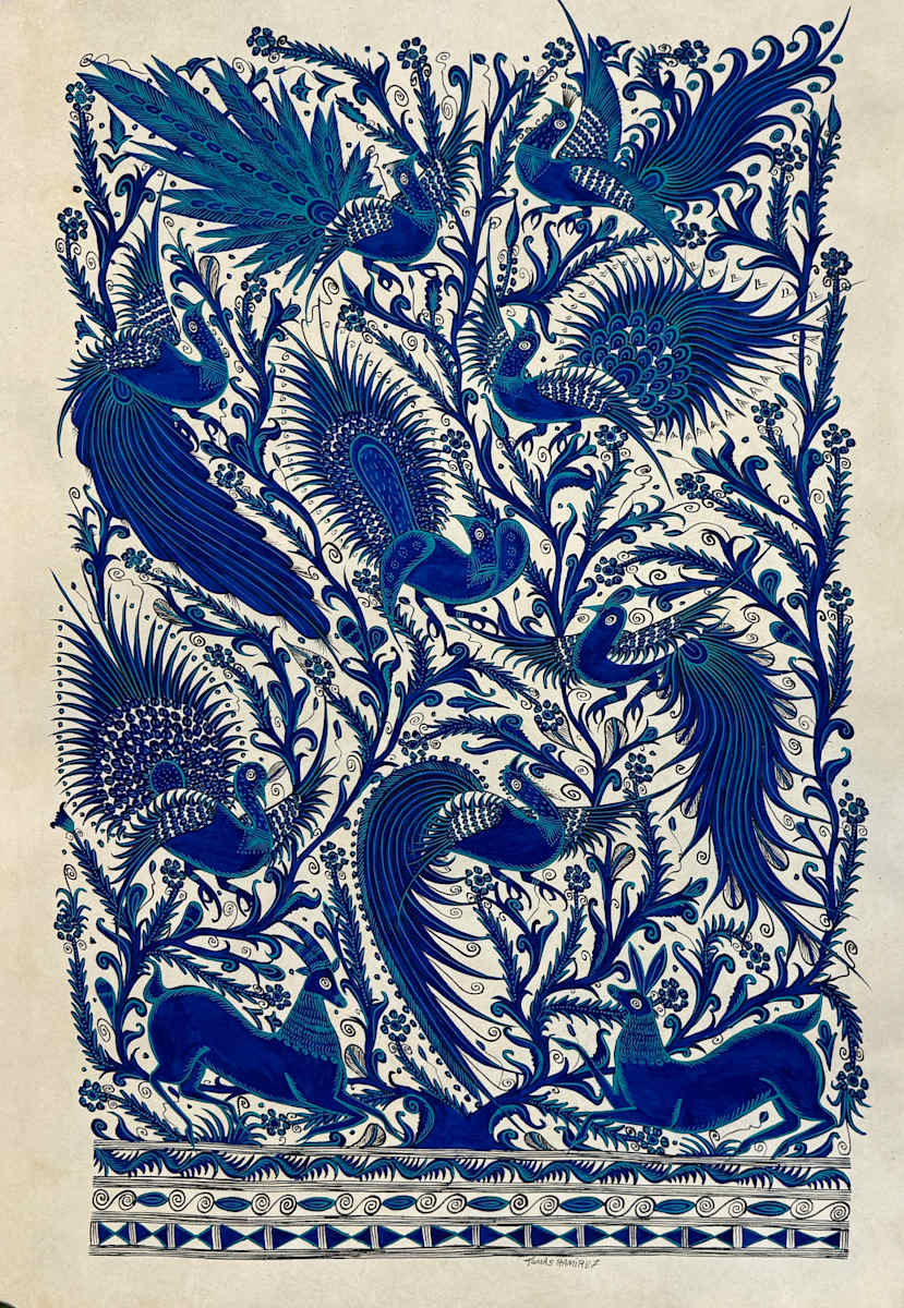 Blue Peacocks by TOMAS RAMIREZ, Image 1.