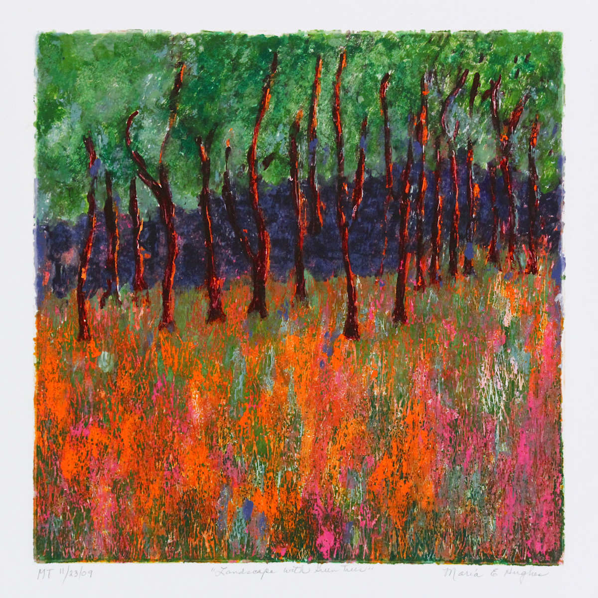Landscape with Green Trees by Maria Hughes, Image 1.