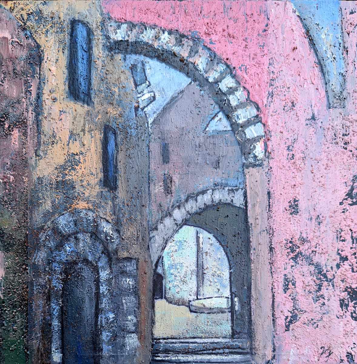 Ancient Walls Pink by Jillian Goldberg 