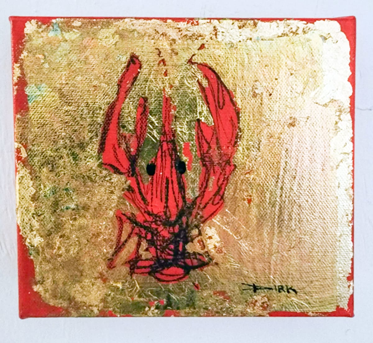 Crawfish on canvas #8 by Dirk Guidry 