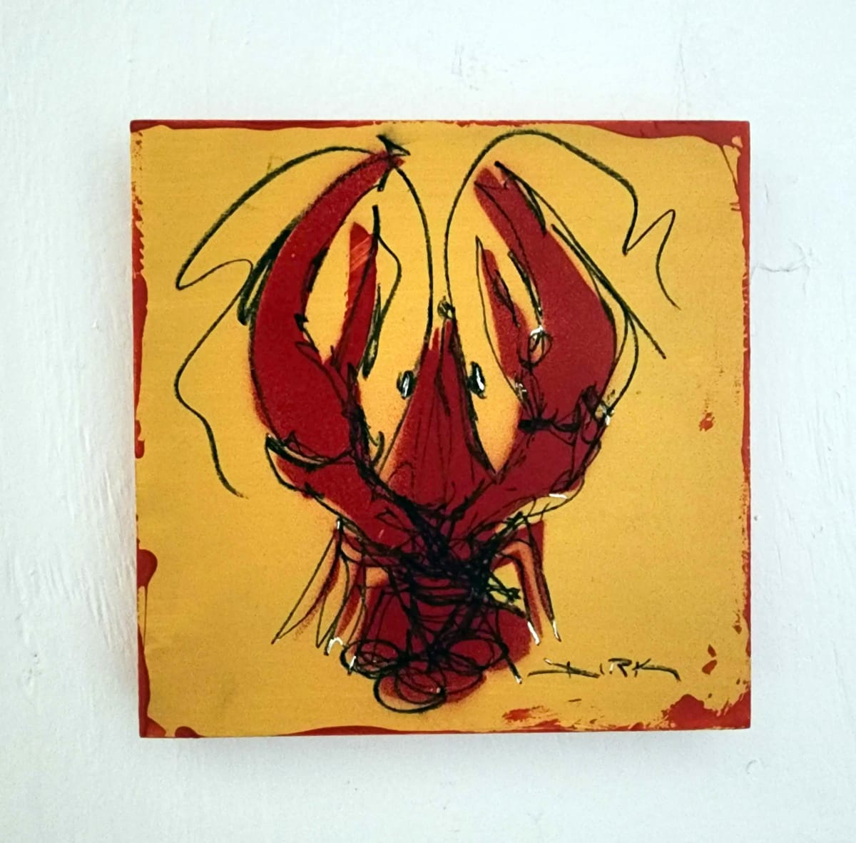 Crawfish on panel #1 by Dirk Guidry 