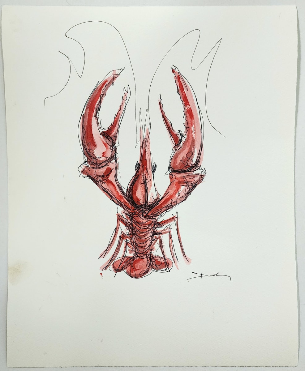 Crawfish on paper Large #2 by Dirk Guidry 