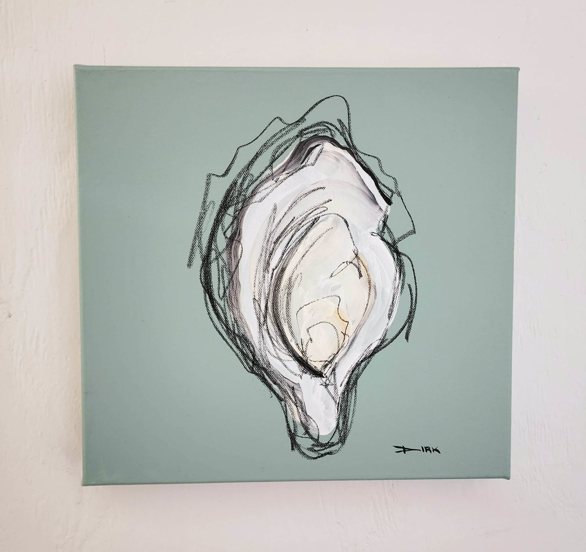 Oyster on canvas #2 by Dirk Guidry 