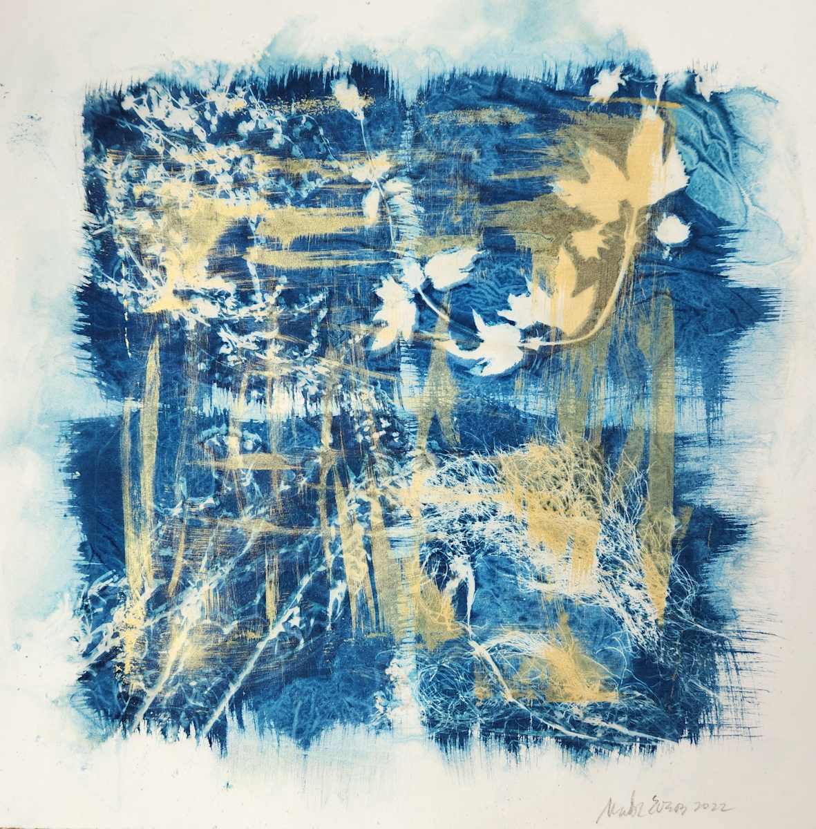 Four Directions by Madge Evers  Image: Created during an artist residence at the Kinney Center for Renaissance Studies using plants from the kitchen garden.