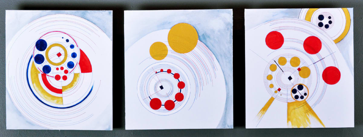 Music of the Spheres 1 (Triptych) by Susan Hensel 