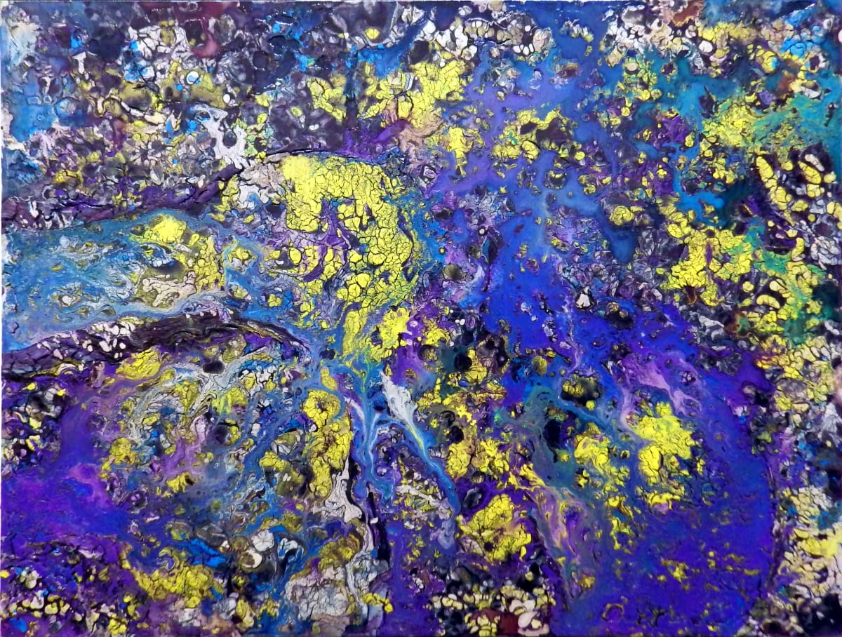 Purple with Yellow Rain by L.A. Pagan 