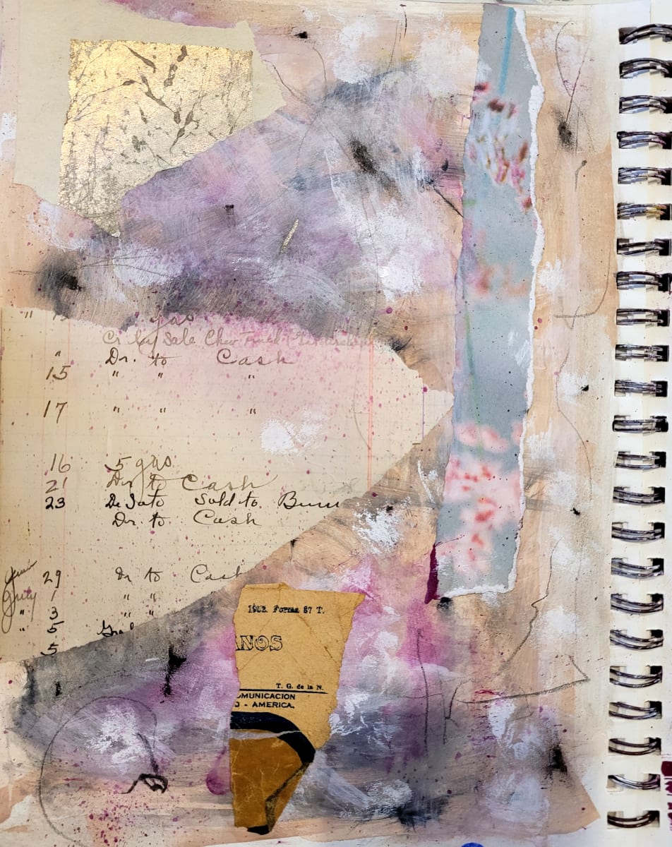 Untitled - collage (pink flowers) by Corrie McCluskey, Image 1.