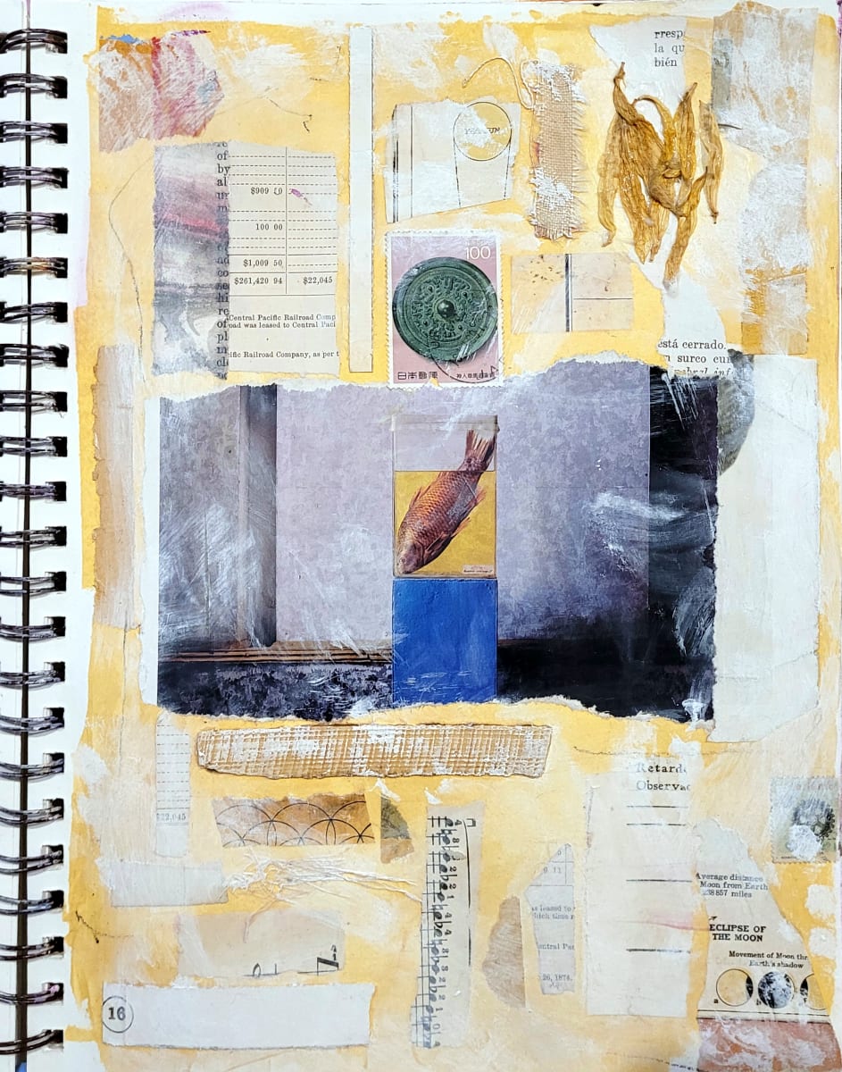 Untitled - collage (yellow fish) by Corrie McCluskey 