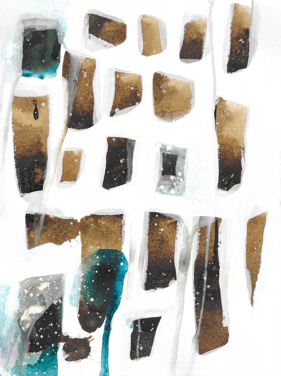 A spell long forgotten by Ty Paulhus  Image: acrylic, handmade black walnut ink on paper