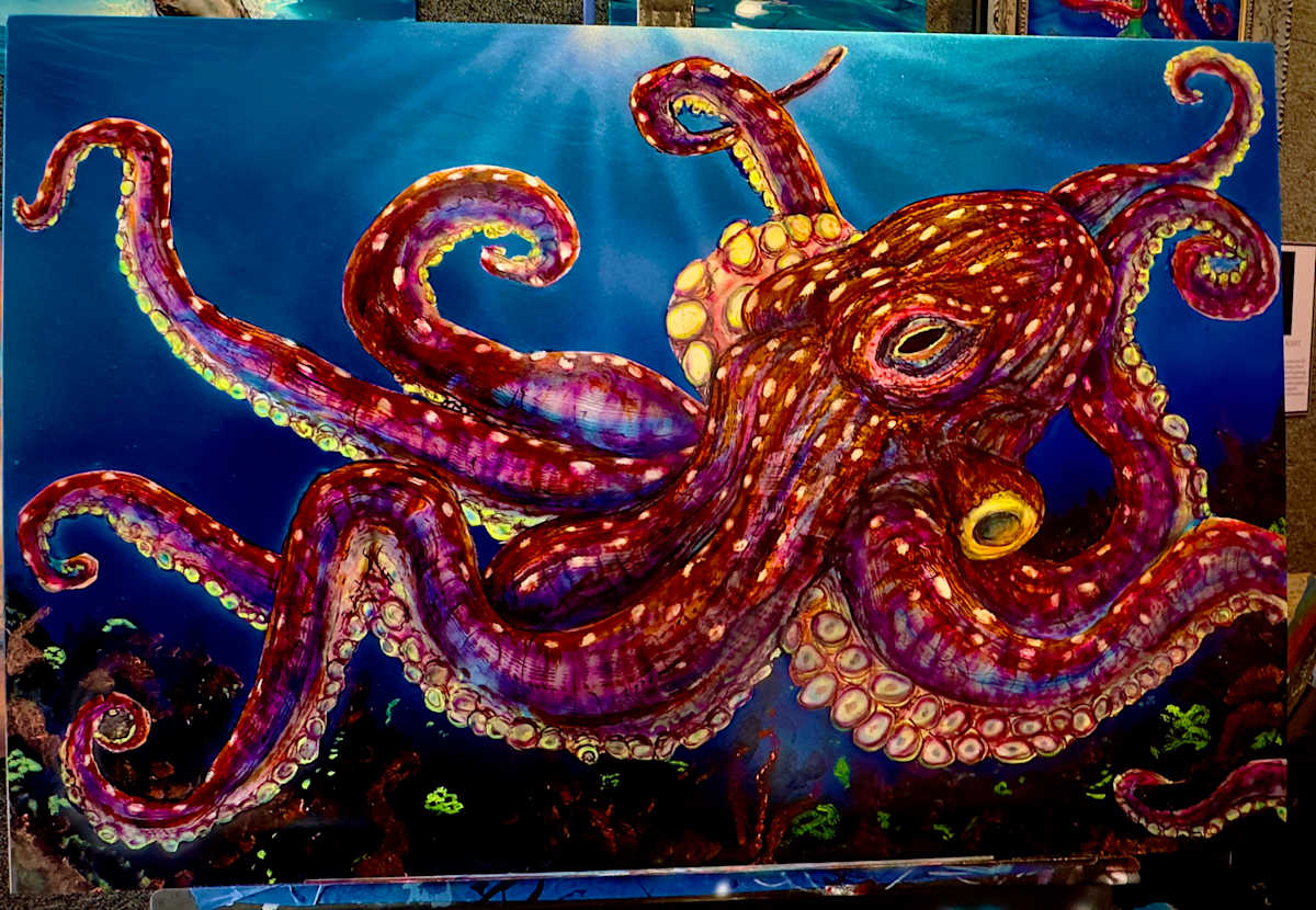 Spotted Octy by James Norman Paukert  Image: On the Easel in Key West In Duval street Now !  