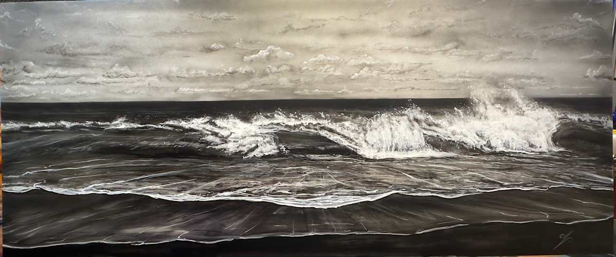 Passionate  waves by James Norman Paukert  Image: Catching the majestic passion and power of the ocean . #0 in satin waves series