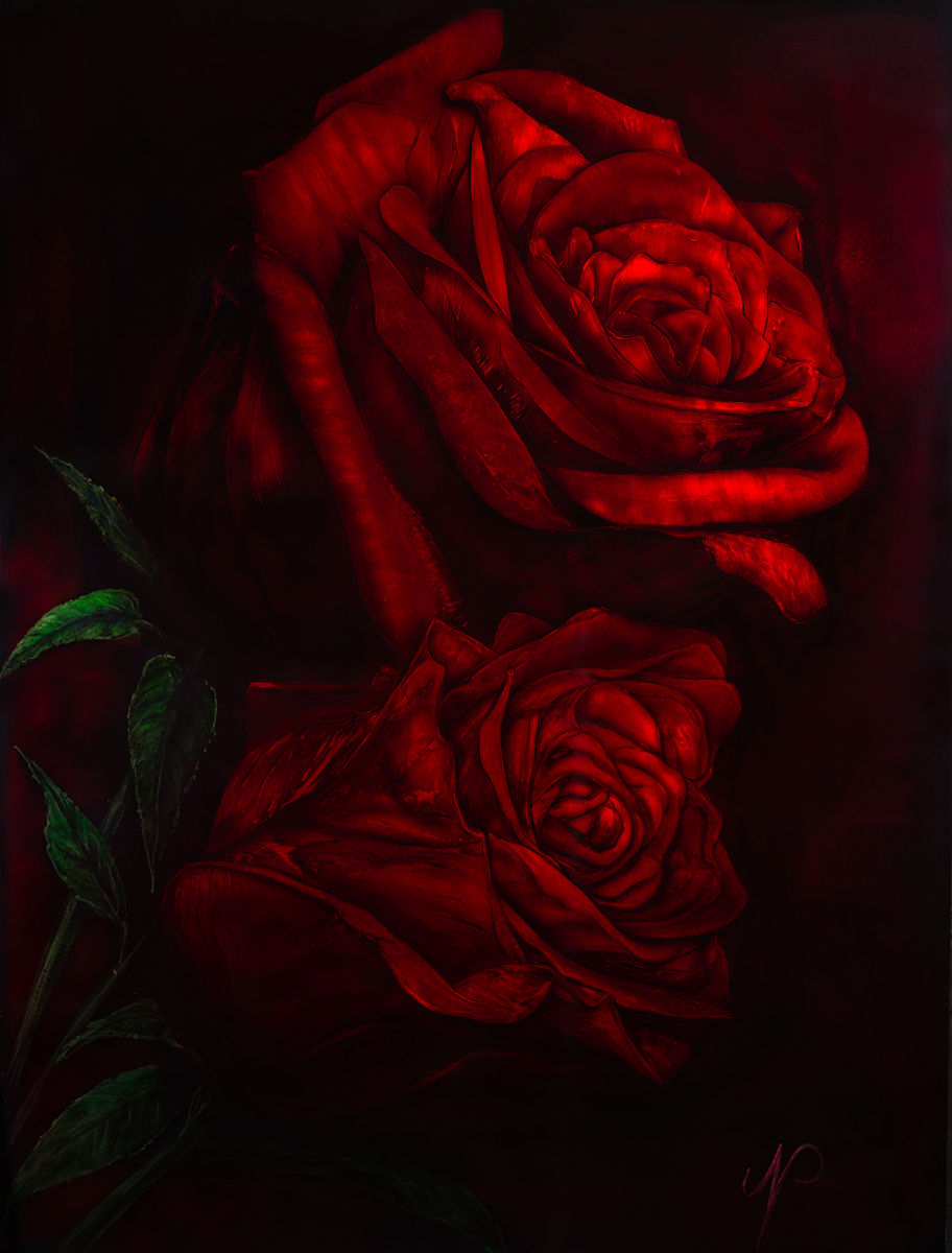 Scarlet Roses Lrg. by James Norman Paukert, Image 2.