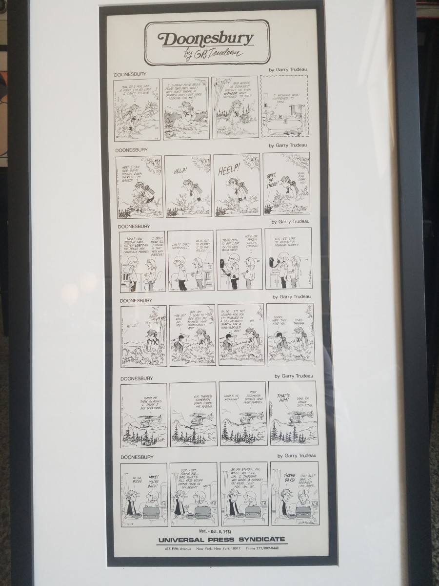 "Six Doonesbury Strips" for the Universal Press Syndicate by Garry Trudeau 