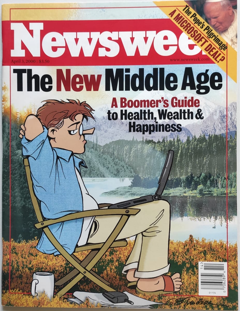 Newsweek - The New Middle Age by Garry Trudeau  Image: A Boomer's Guide to Health, Wealth & Happiness